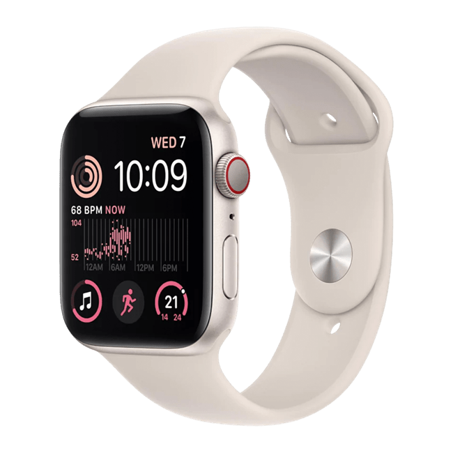 Apple Watch Series SE 2022 GPS 44mm (gen 2) | Viền nhôm dây cao su | Chính Hãng VN/A